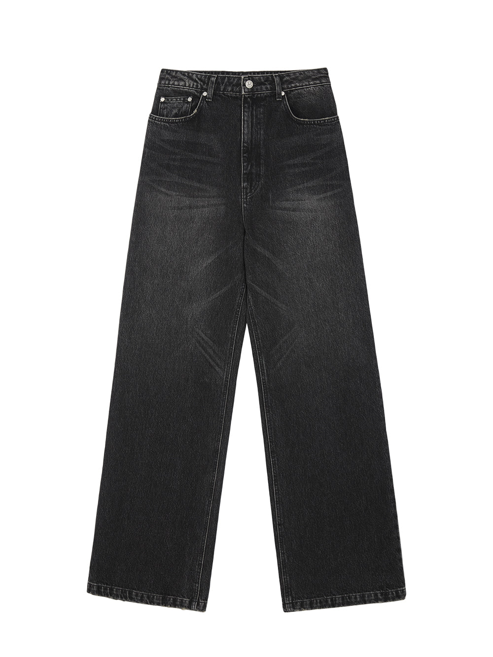 Washed Denim Pants (Black)