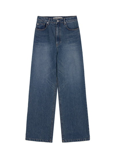 Washed Denim Pants (Blue)