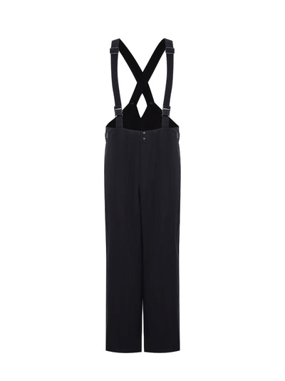 Washed Twill Suspender Pants (Black)
