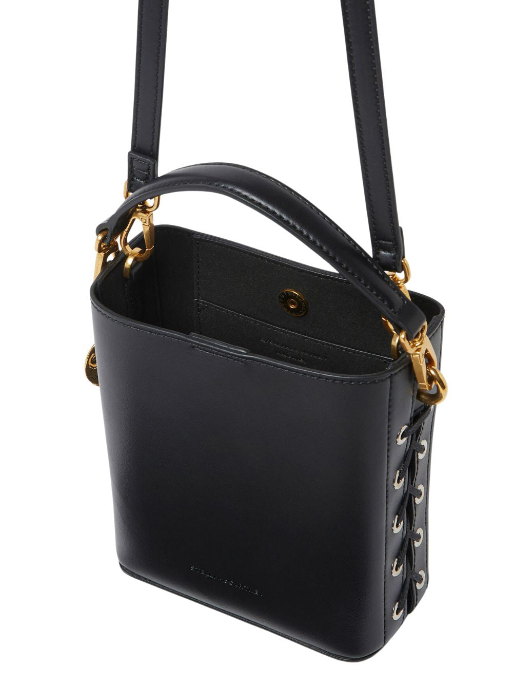 Whipstitched Bucket Bag (Midnight Black)