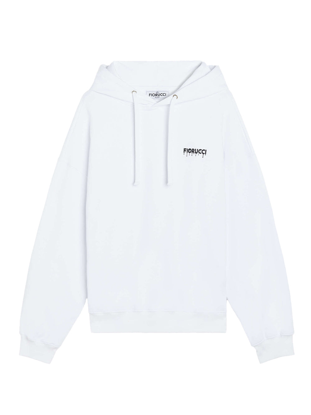 White Melted Logo Hoodie (White)