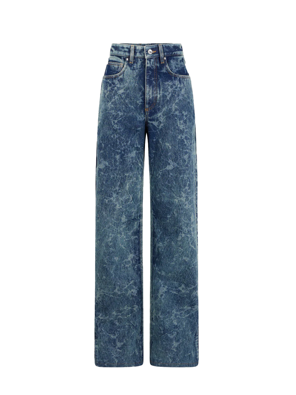 Wide-Leg Jeans in Washed Denim (Acid Water)