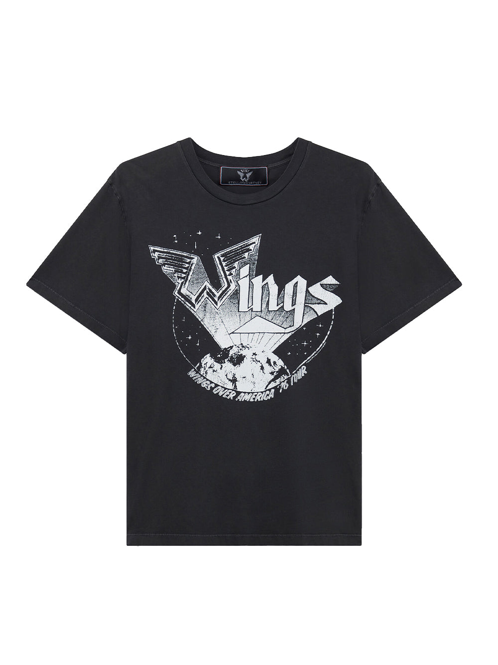 Wings Graphic Cotton Baby Tee (Midnight Black)