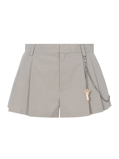 Women Cotton-Blend Shorts (Stone)