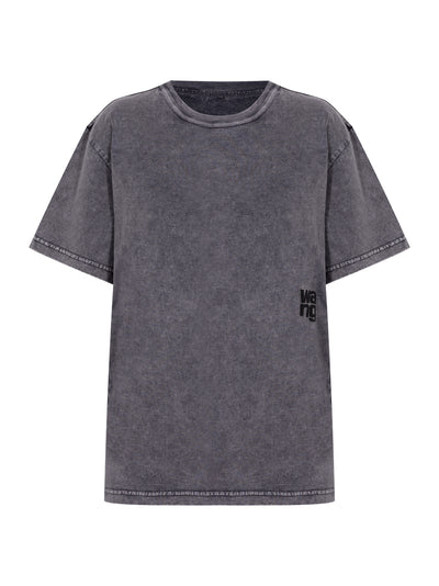 Women Cotton-Jersey Logo Tee (Washed Granite)