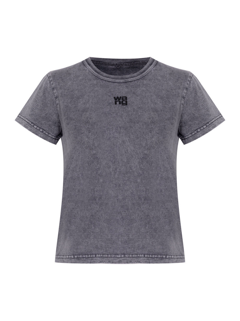 Women Puff Logo Shrunken Tee In Cotton Jersey (Washed Granite)