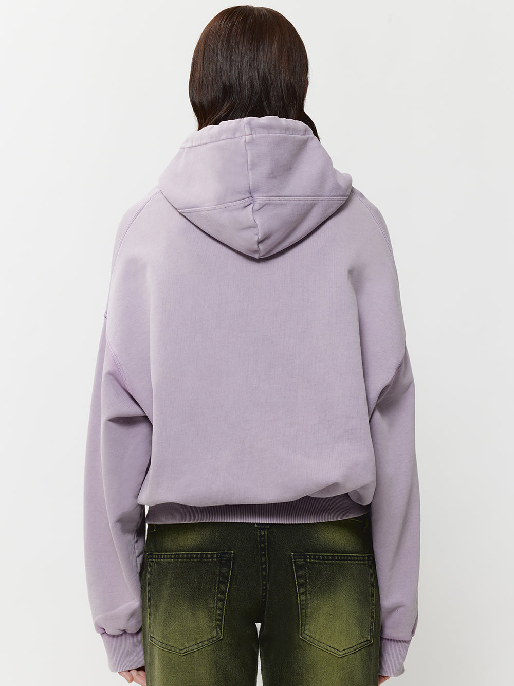 Shoulderless Hoodie Purple