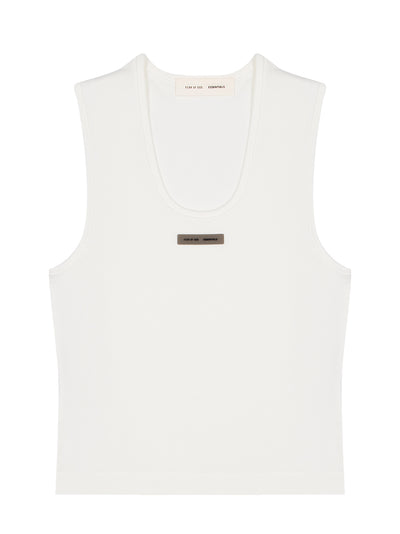 Womens Rib Tank (Cloud White)