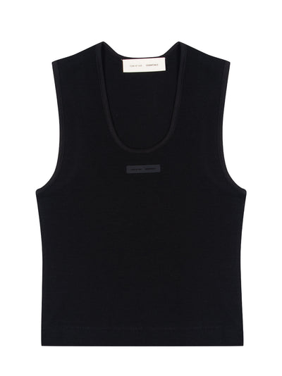 Womens Rib Tank (Jet Black)