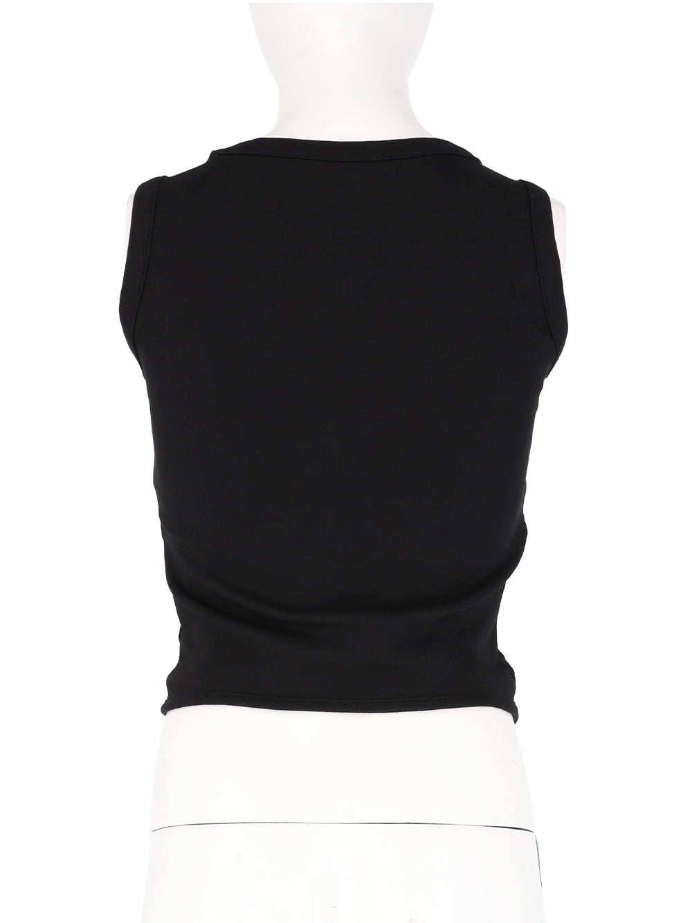 Wonbin Cropped Cotton Tank Top (Black)