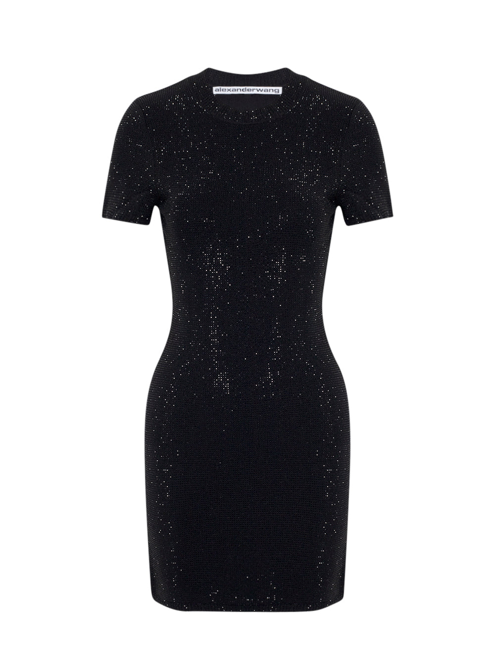 Wool-Blend Hotfix Dress (Black)