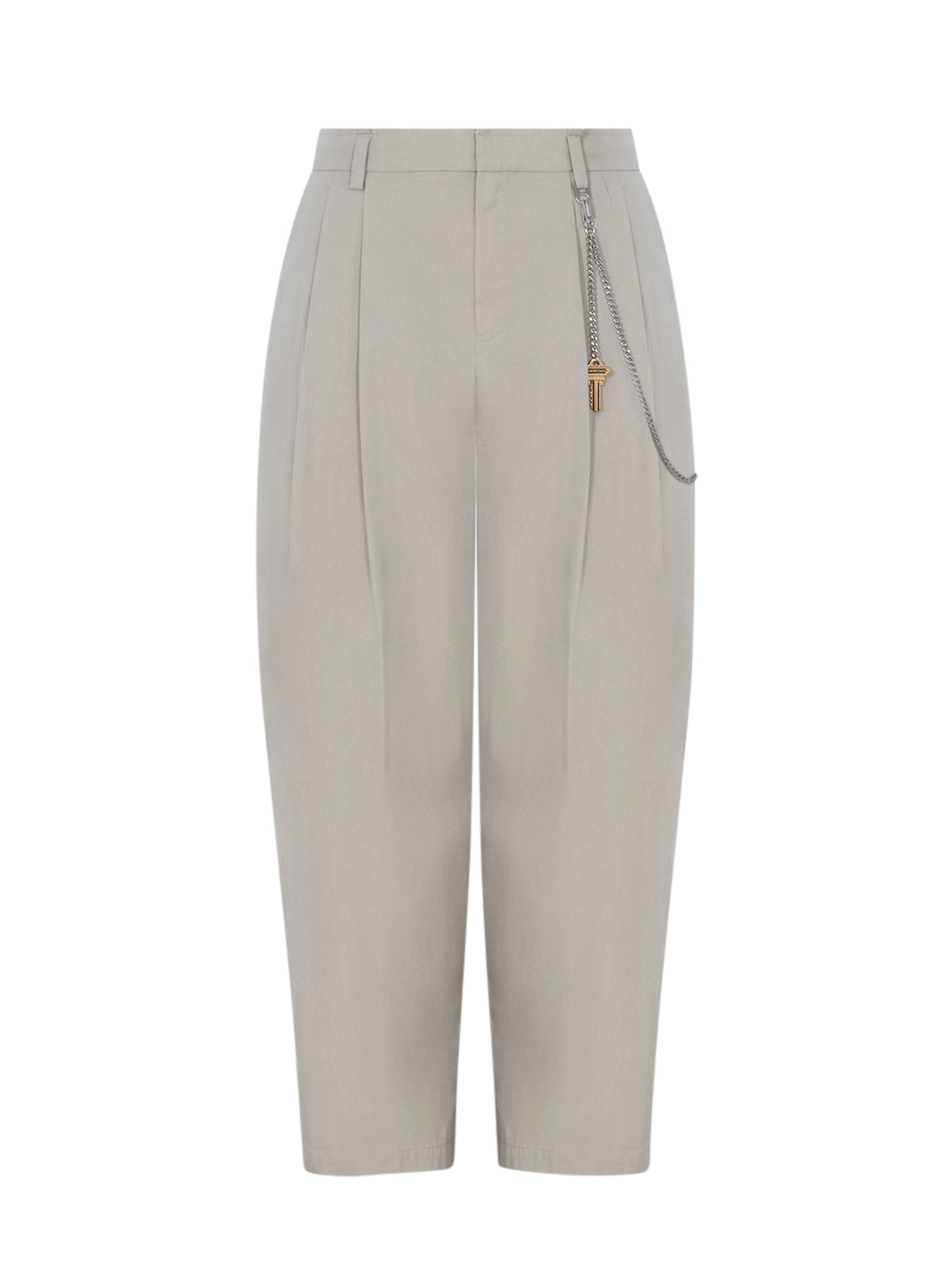 Wool-Blend Mid-Rise Pants (Stone)