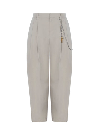 Wool-Blend Mid-Rise Pants (Stone)