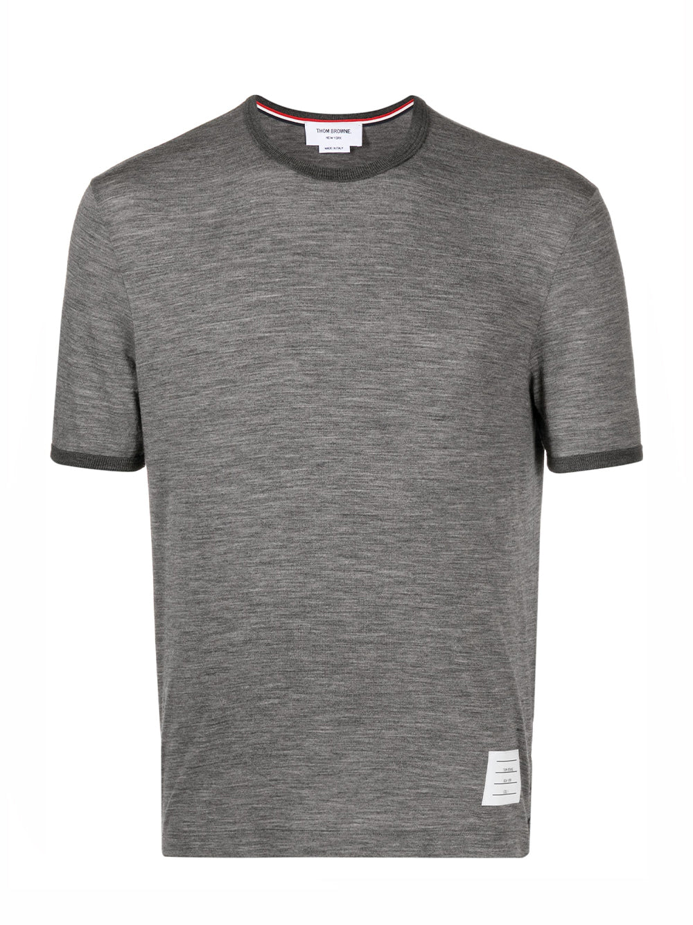 Wool Jersey Ringer Tee (Medium Grey)