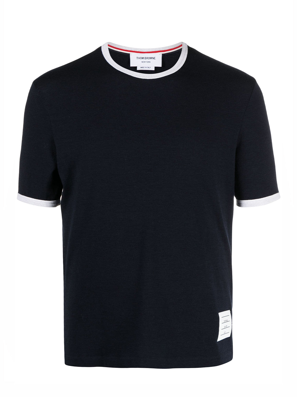 Wool Jersey Ringer Tee (Navy)