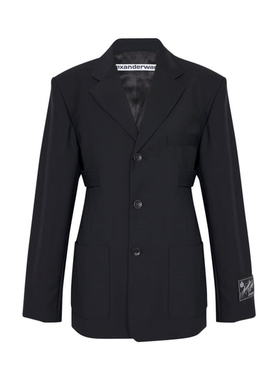 Wool Mohair Blazer (Black)