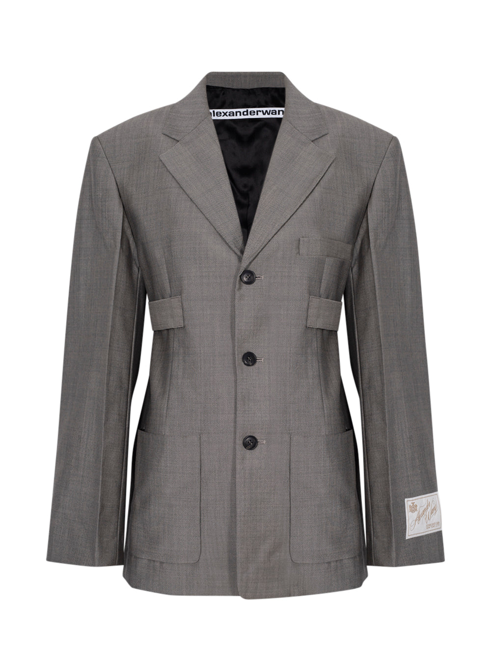 Wool Mohair Blazer (Mink Melange)
