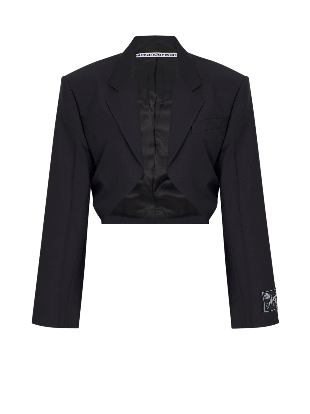 Wool Mohair Draped Jacket (Black)