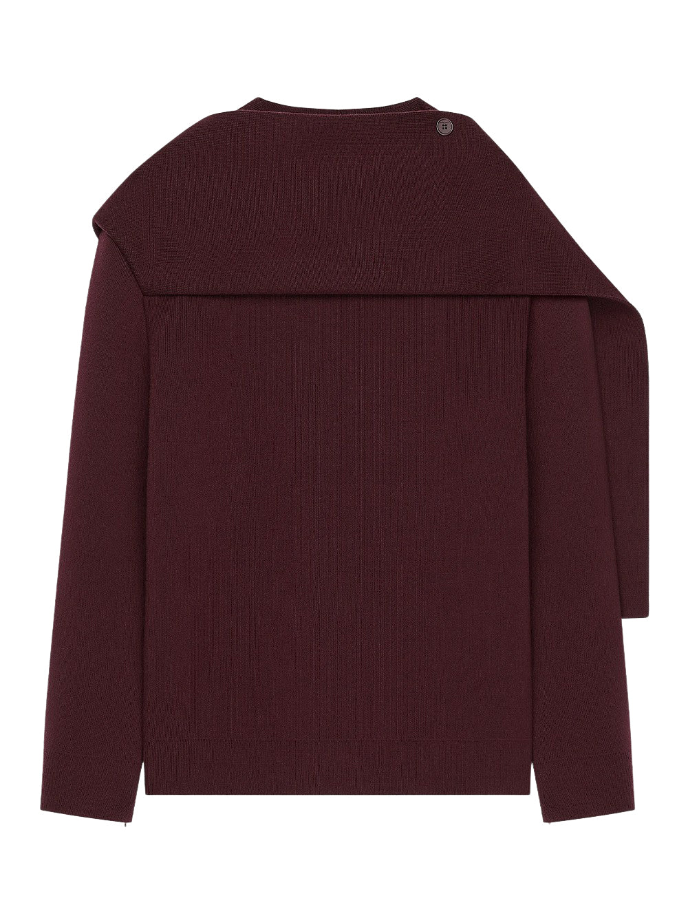 Wrapped Wool Maxi Sweater (Dark Burgundy)