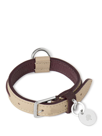 XS Leather Dog Collar (Dune-Oxblood)