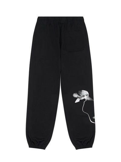 Graphic French Terry Pants (Black)