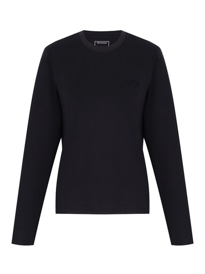 Y-3 Logo Long Sleeve Tee (Black)