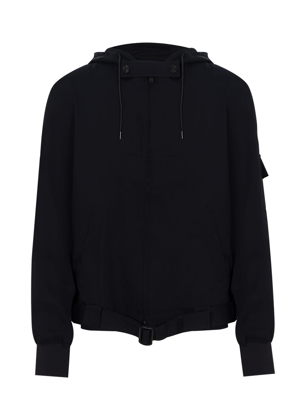 Y-3 Rayon Twill Hooded Top (Black)