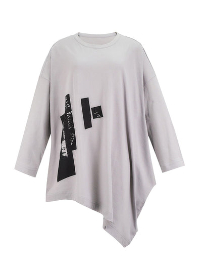     Y'S-LadiesKnitT-shirt-LightGrey-1