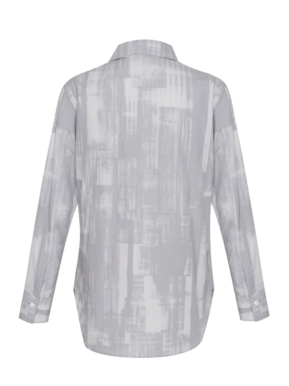 U-Bow Collar Shirt Grey