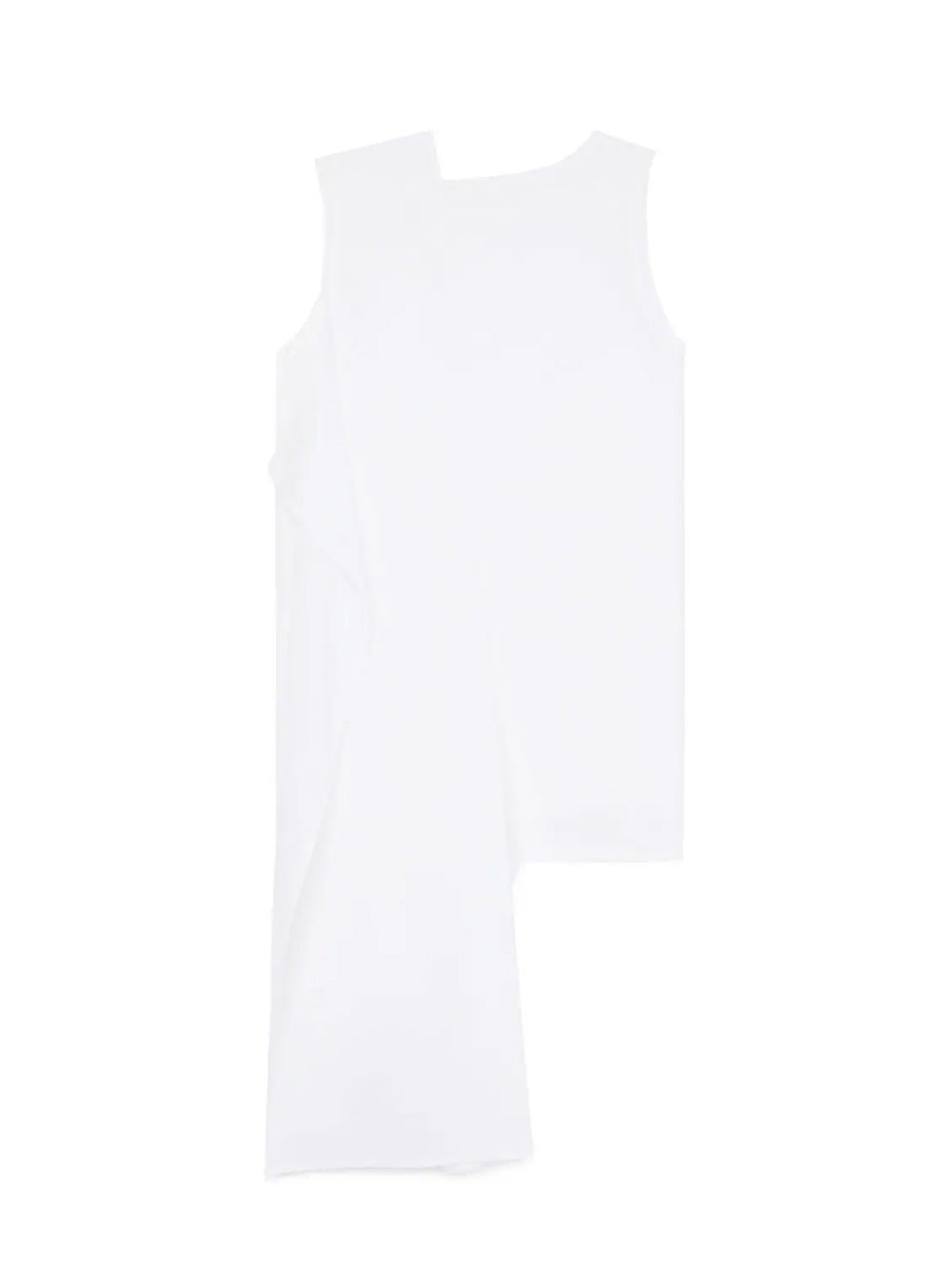 Asymmetric-Hem Cotton Top (White)