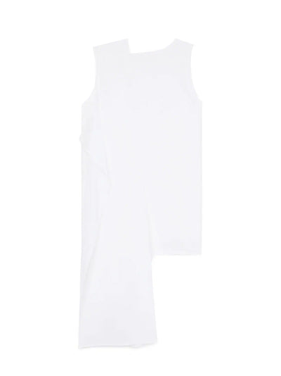 Asymmetric-Hem Cotton Top (White)