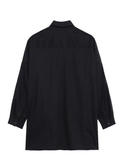 Long-Sleeve Cotton Shirt (Black)