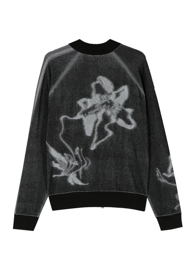 GFX Knit Cardigan (Black/White)
