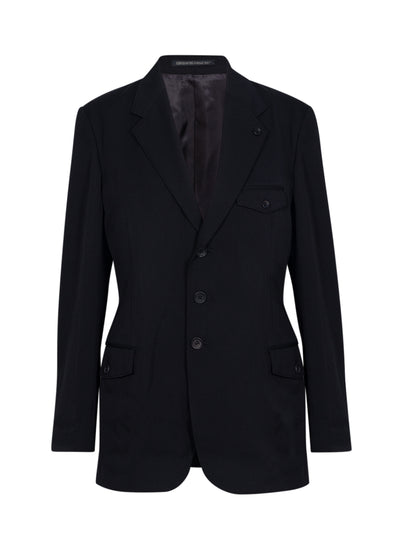 Yohji Yamamoto-MensWovenJacket-Black-1