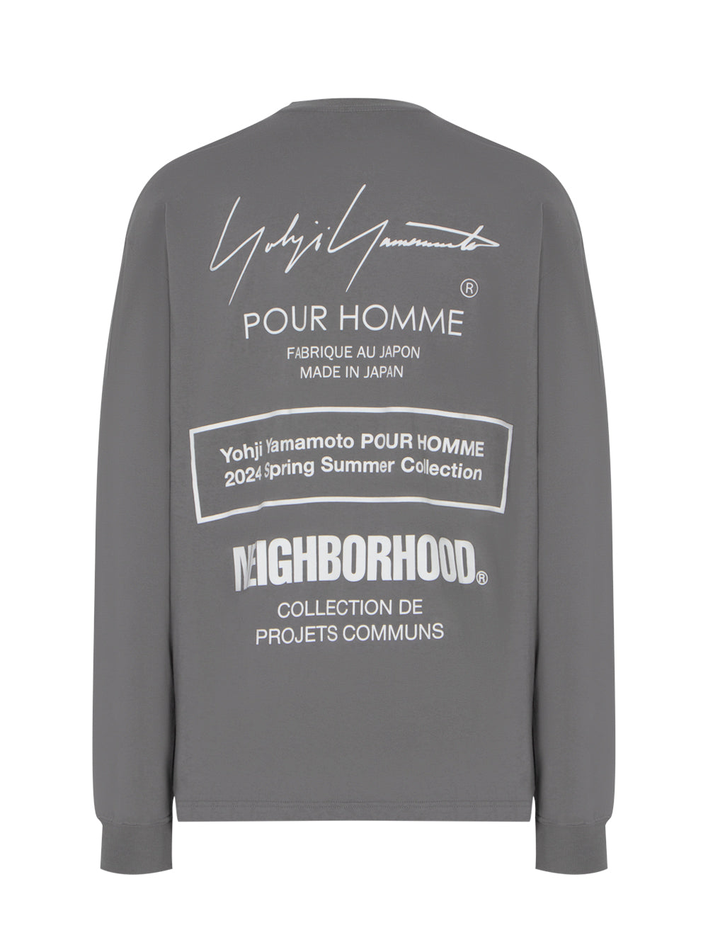 Yohji Yamamoto X NEIGHBORHOOD PT Long Sleeve Sweater (Grey)