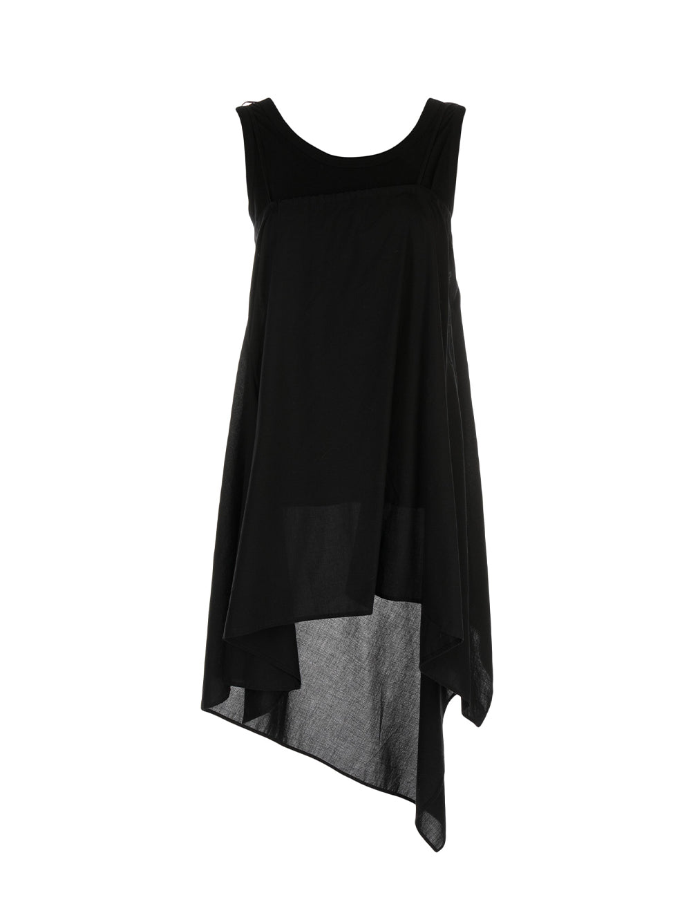 Scoop Back Cotton Top (Black)