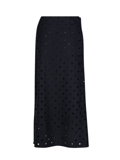 Ys-Wool-Polyester-Gabardine-Pleated-Wrap-Skirt-Black-2