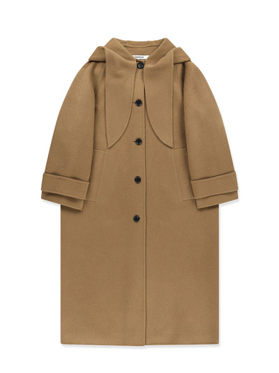 Sasha Hoodie Coat Brown