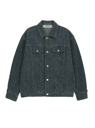 Denim Tweed Jacket Blue