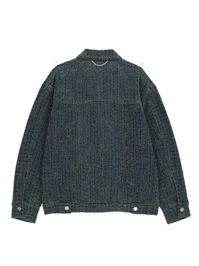 Denim Tweed Jacket Blue