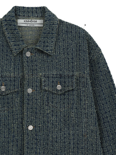 Denim Tweed Jacket Blue