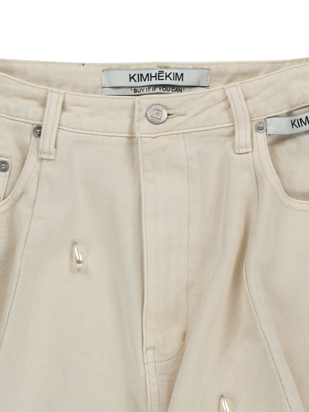 Ariel Denim Pants Ivory