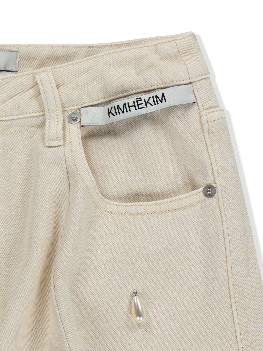 Ariel Denim Pants Ivory