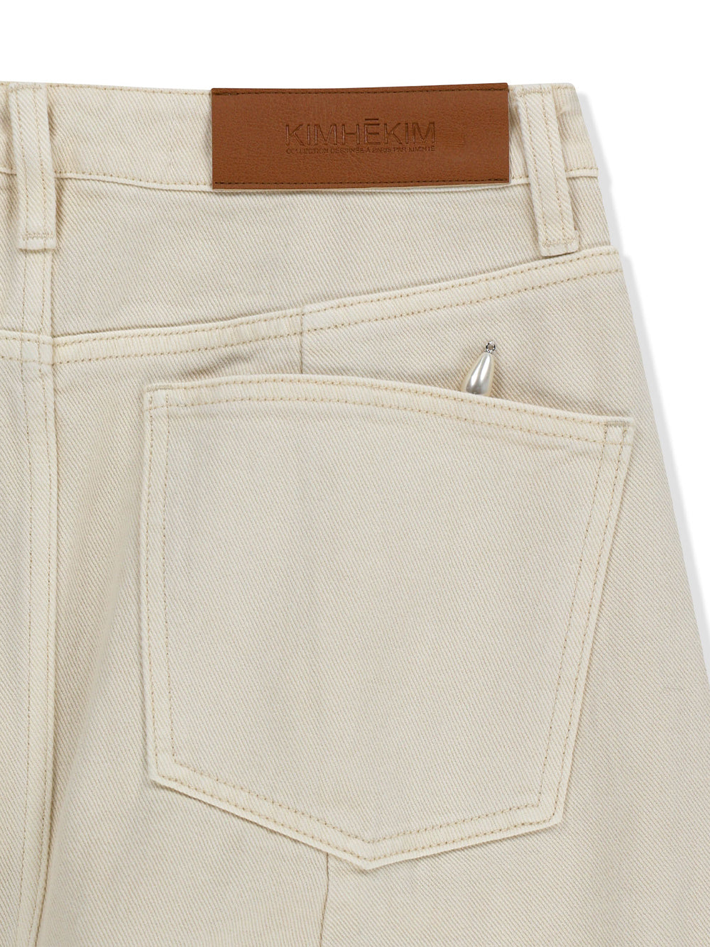 Ariel Denim Pants Ivory