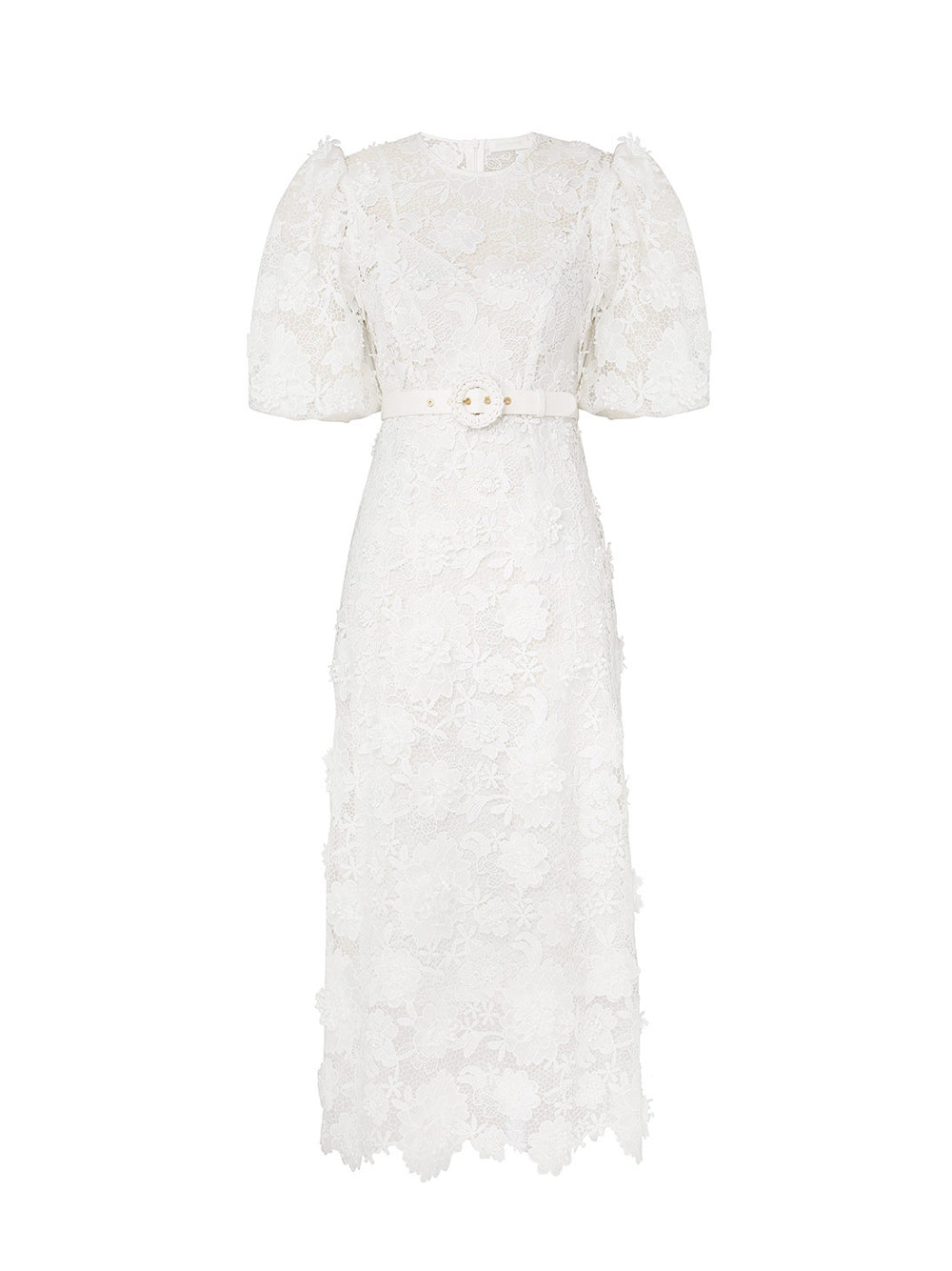 Halliday Lace Flower Dress (Ivory)