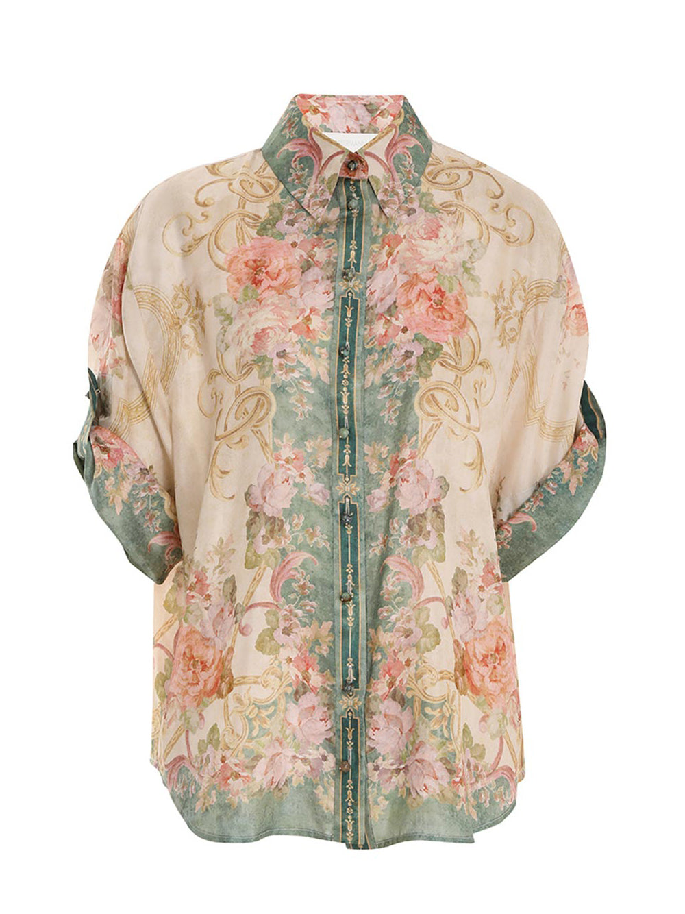Zimmermann-AugustShortSleeveShirt-KhakiFloral-1