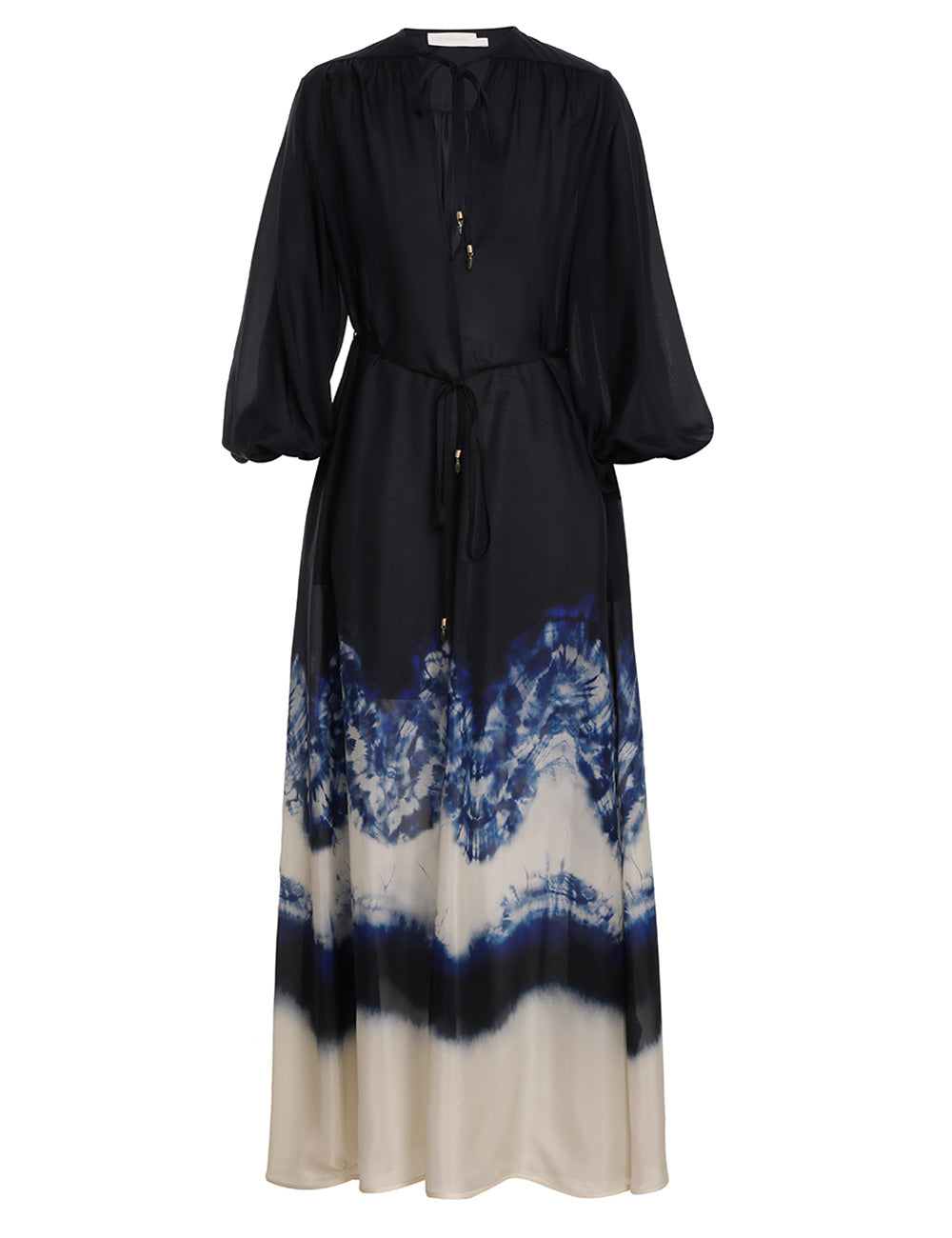 Zimmermann-Junie-Billow-Maxi-Dress-Navy-Tie-Dye