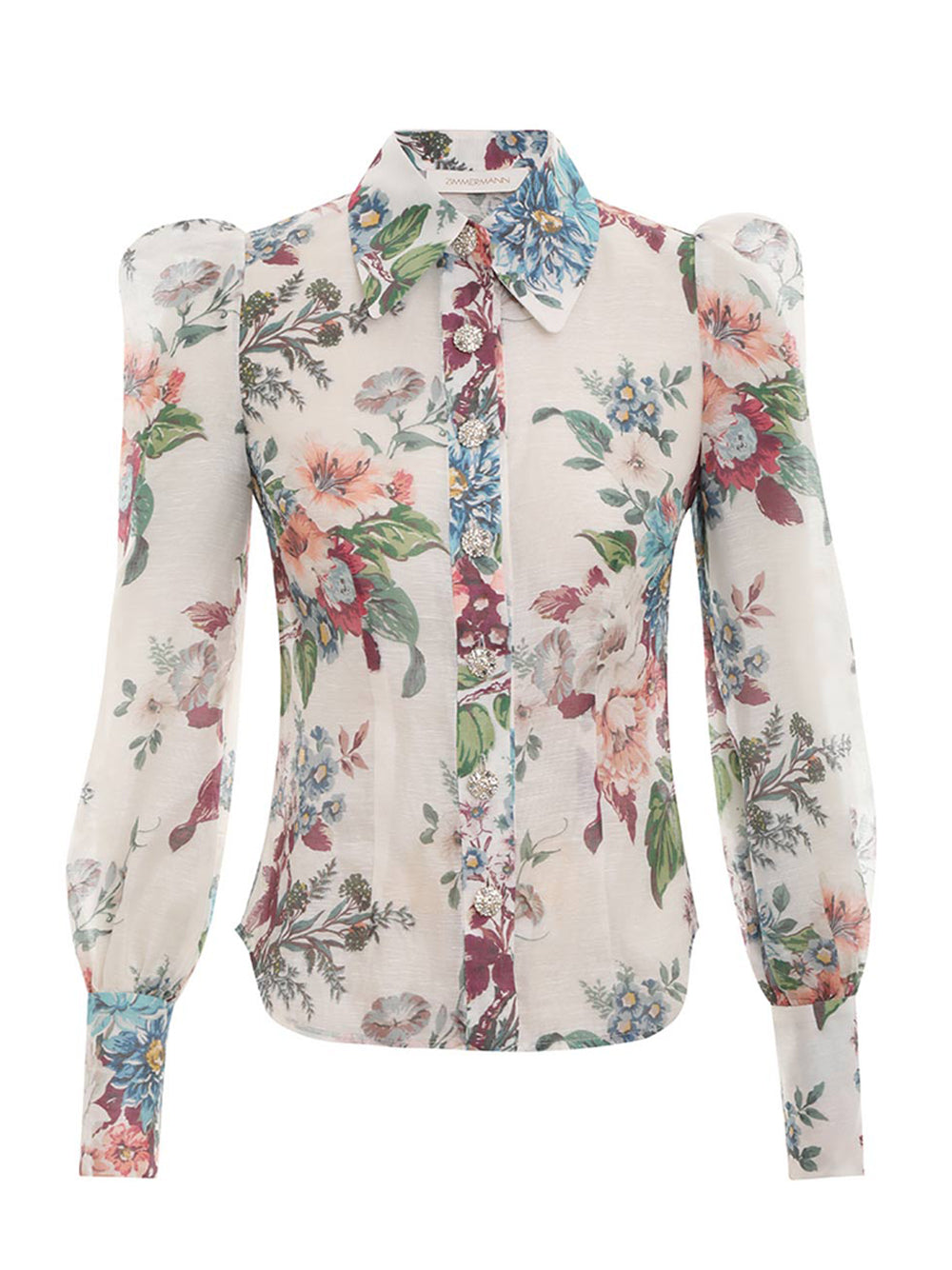 Matchmaker Floral Body Shirt (Ivory Barkcloth Print)