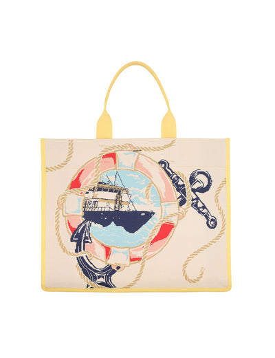 Jacquard Tote (Nautical Map)
