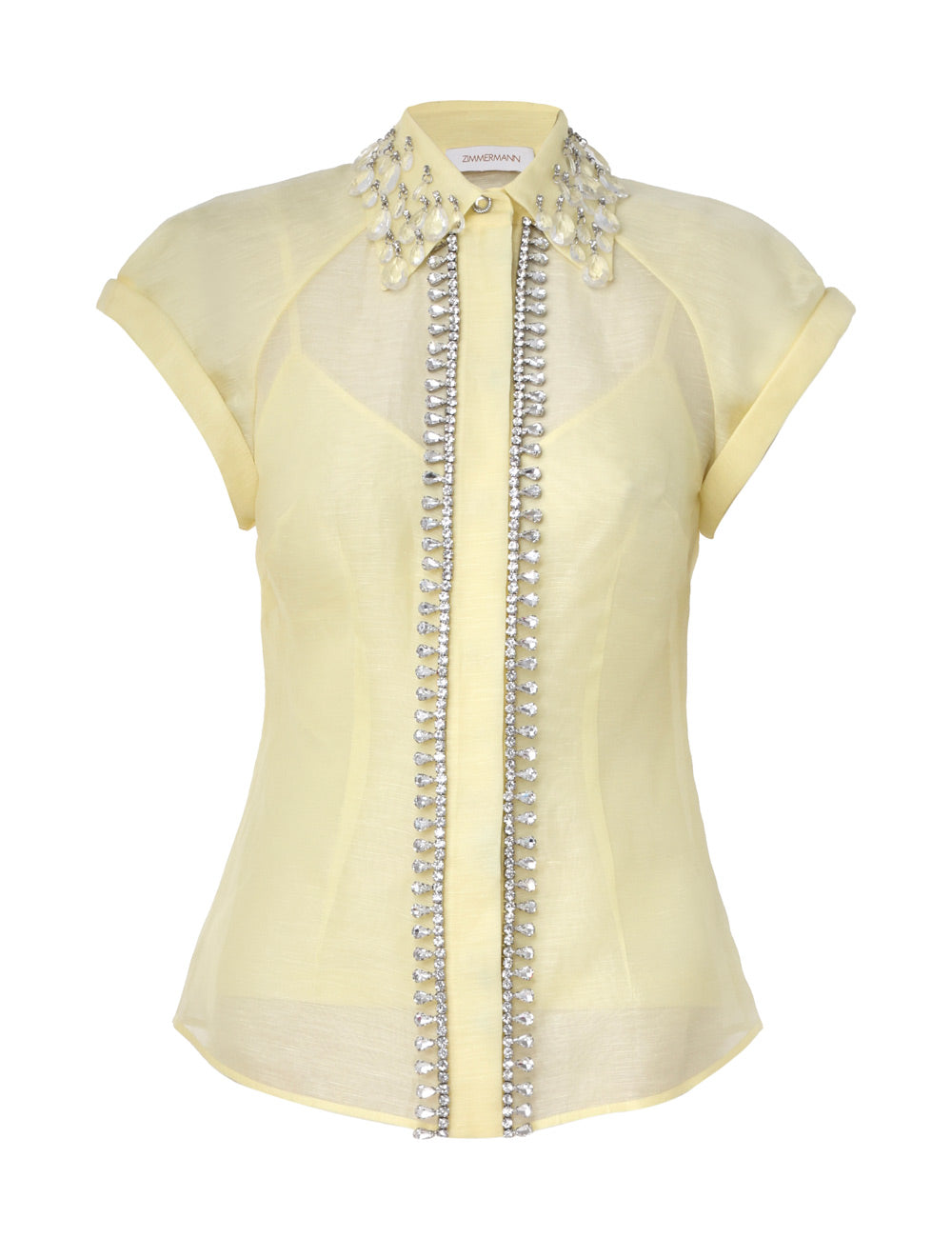 Matchmaker Diamante Blouse (Lemon)